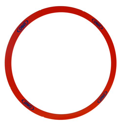 Obut kunststof werpcirkel rood