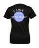 Dames T-shirt I love Petanque zwart